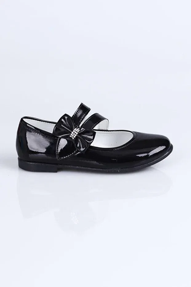 Детские балетки для девочек с ортопедической стелькой Sibel, Black