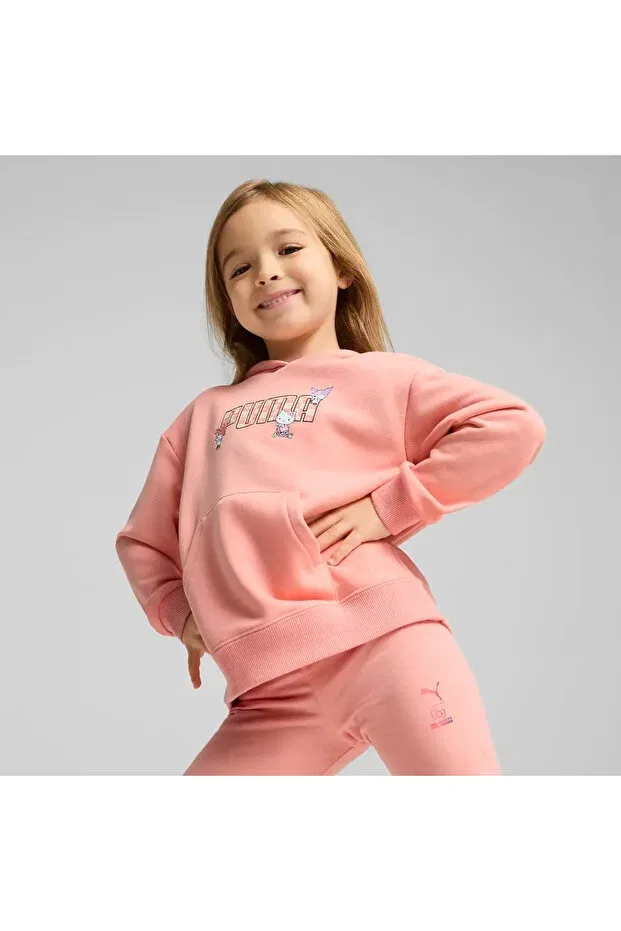 Детское худи для девочек хлопковое Puma, Pink — фото 2