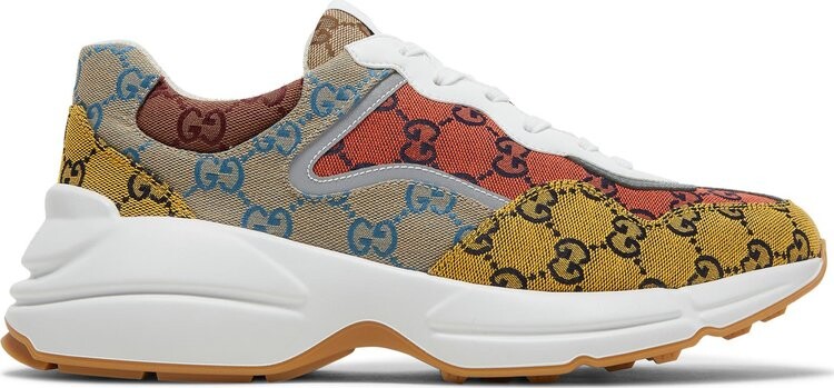 Кроссовки Gucci Rhyton GG Multi Orange, разноцветный — фото 2
