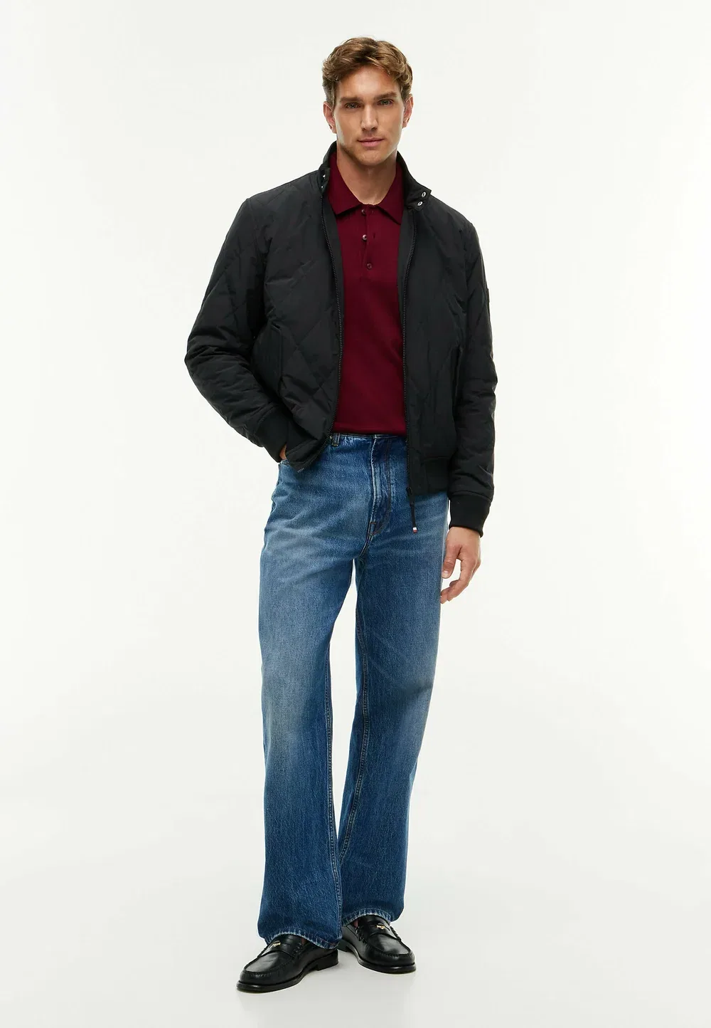 Складная стеганая куртка-бомбер в стиле харрингтон Tommy Hilfiger, Black — фото 2