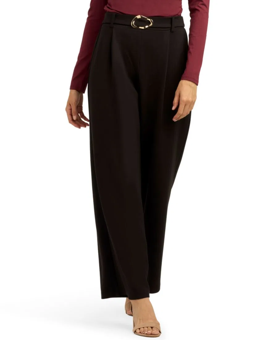 Брюки с широкими штанинами, модель Wide-Leg BCX, Black