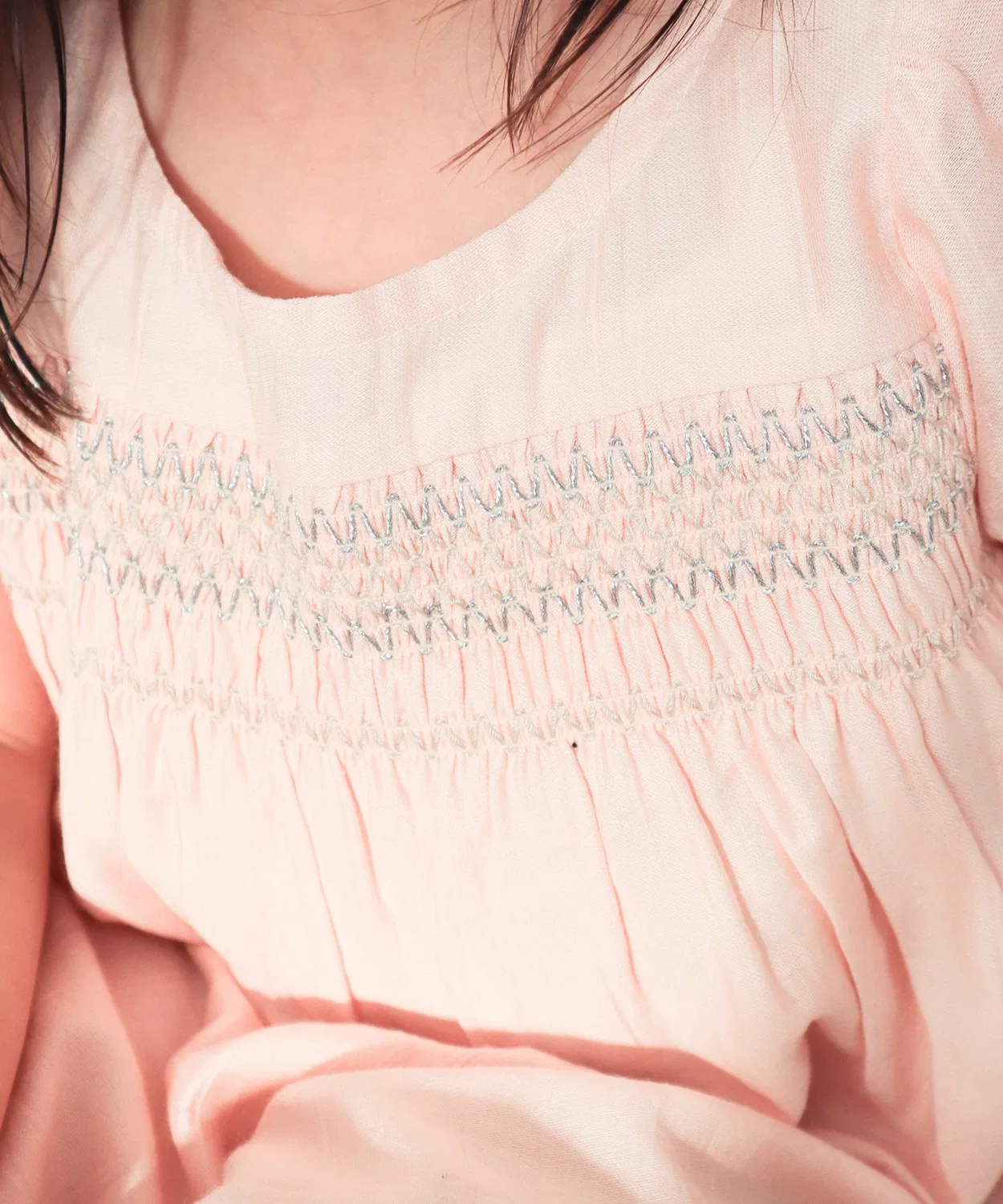 Детское платье для девочек с вышивкой coto cotte DADWAY, Pink — фото 3