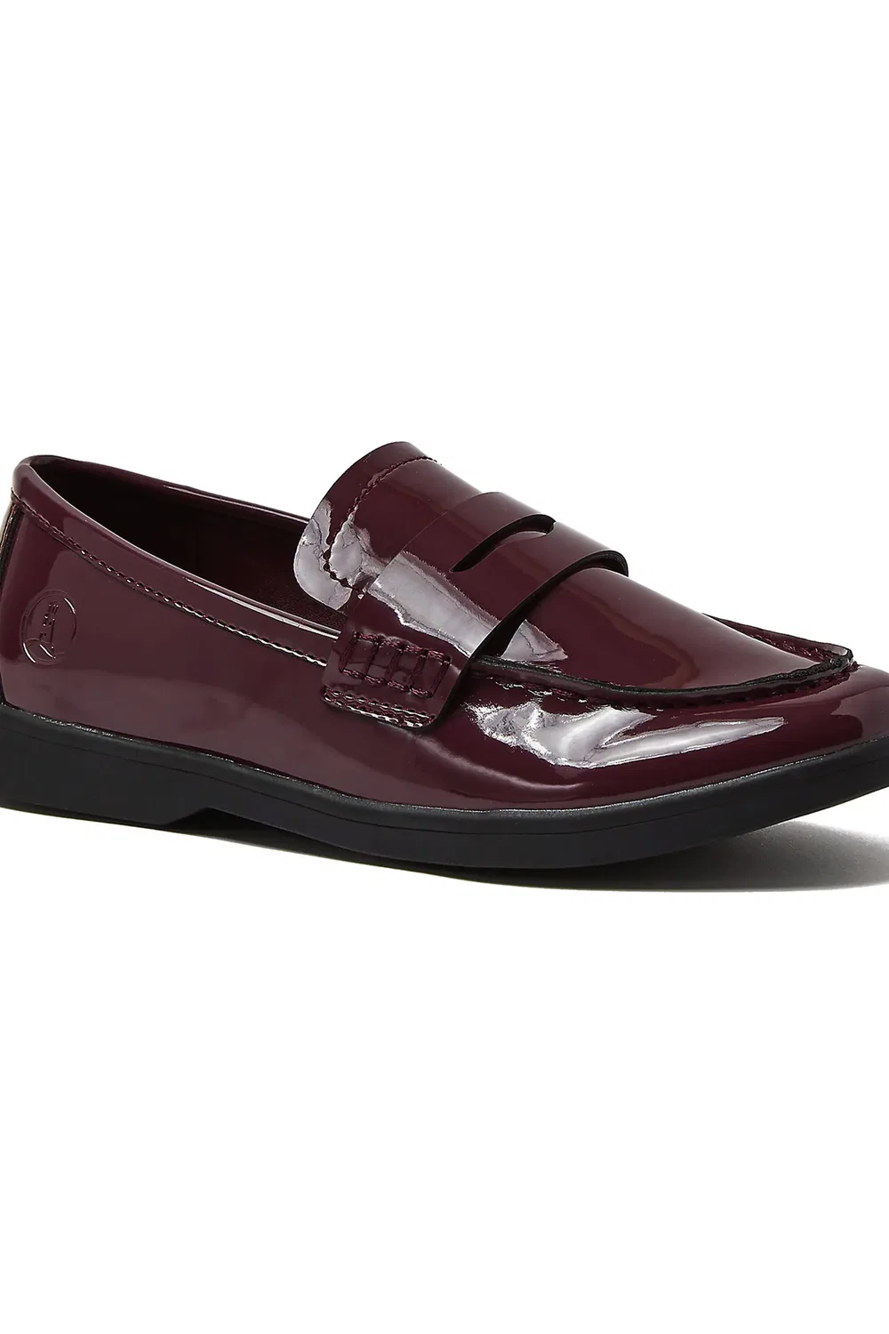 Детские туфли лоферы повседневные Lands' End, Royal Burgundy Patent