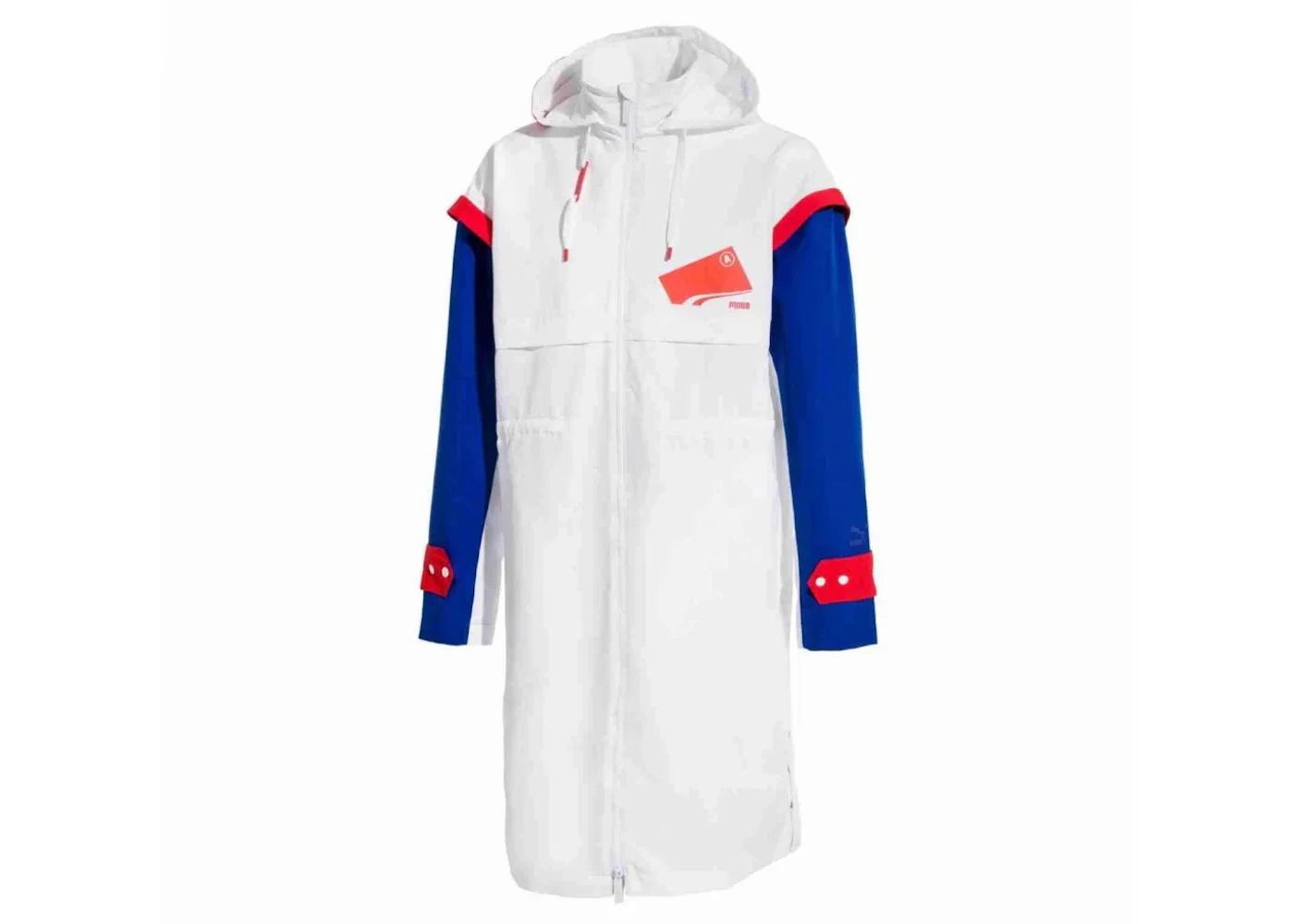 Мужская парка с полноценной застежкой-молнией Ader Error Parka Nike, White/Blue/Red