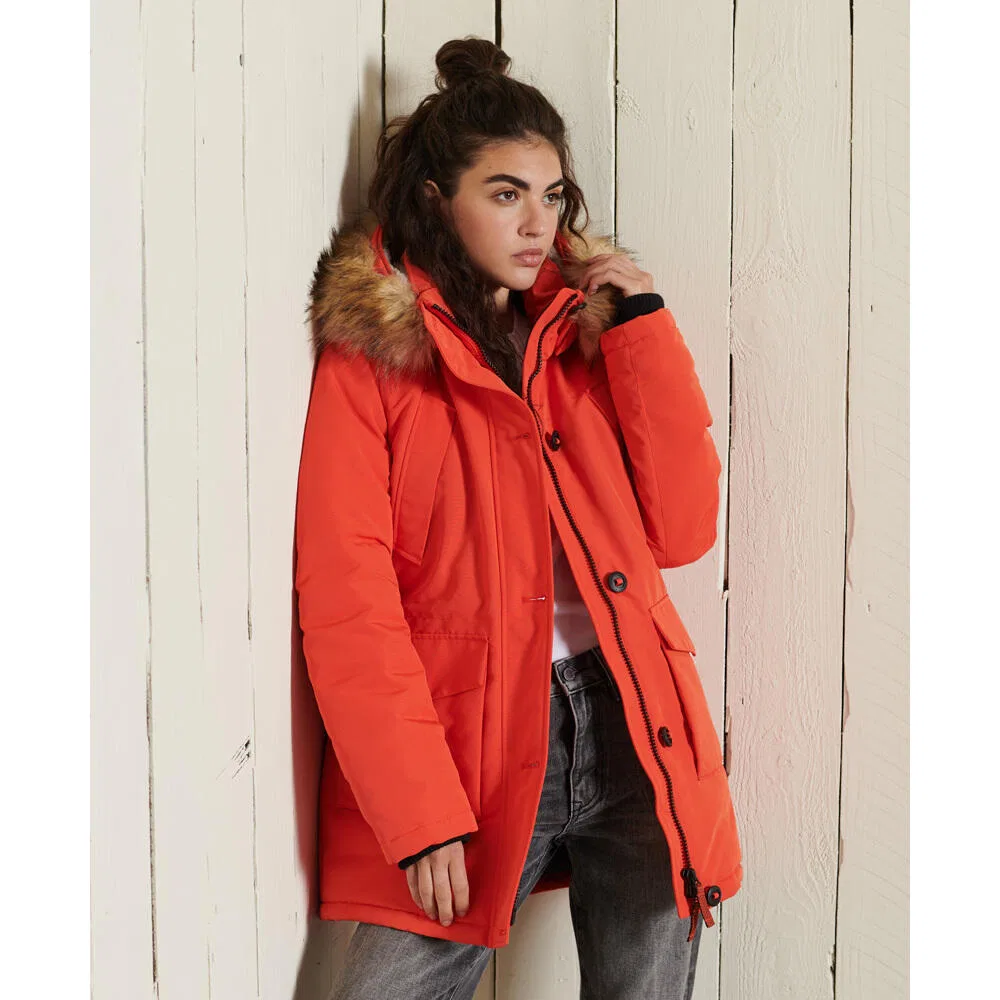 Женская парка с рециклированным утеплителем Superdry Everest, Orange — фото 2