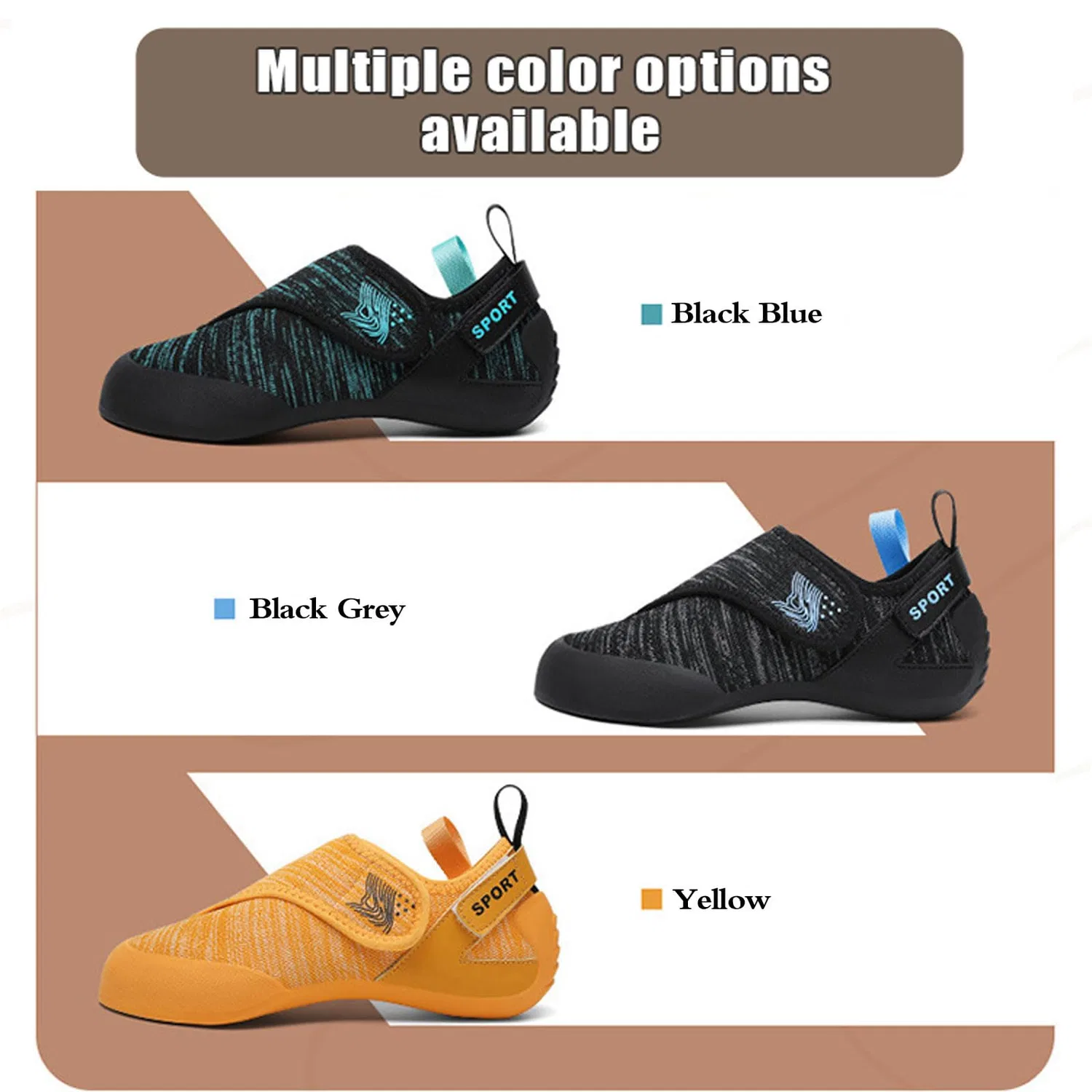 Детские скальные туфли с резиновой подошвой GoldeneAmeisen, Black Blue — фото 4