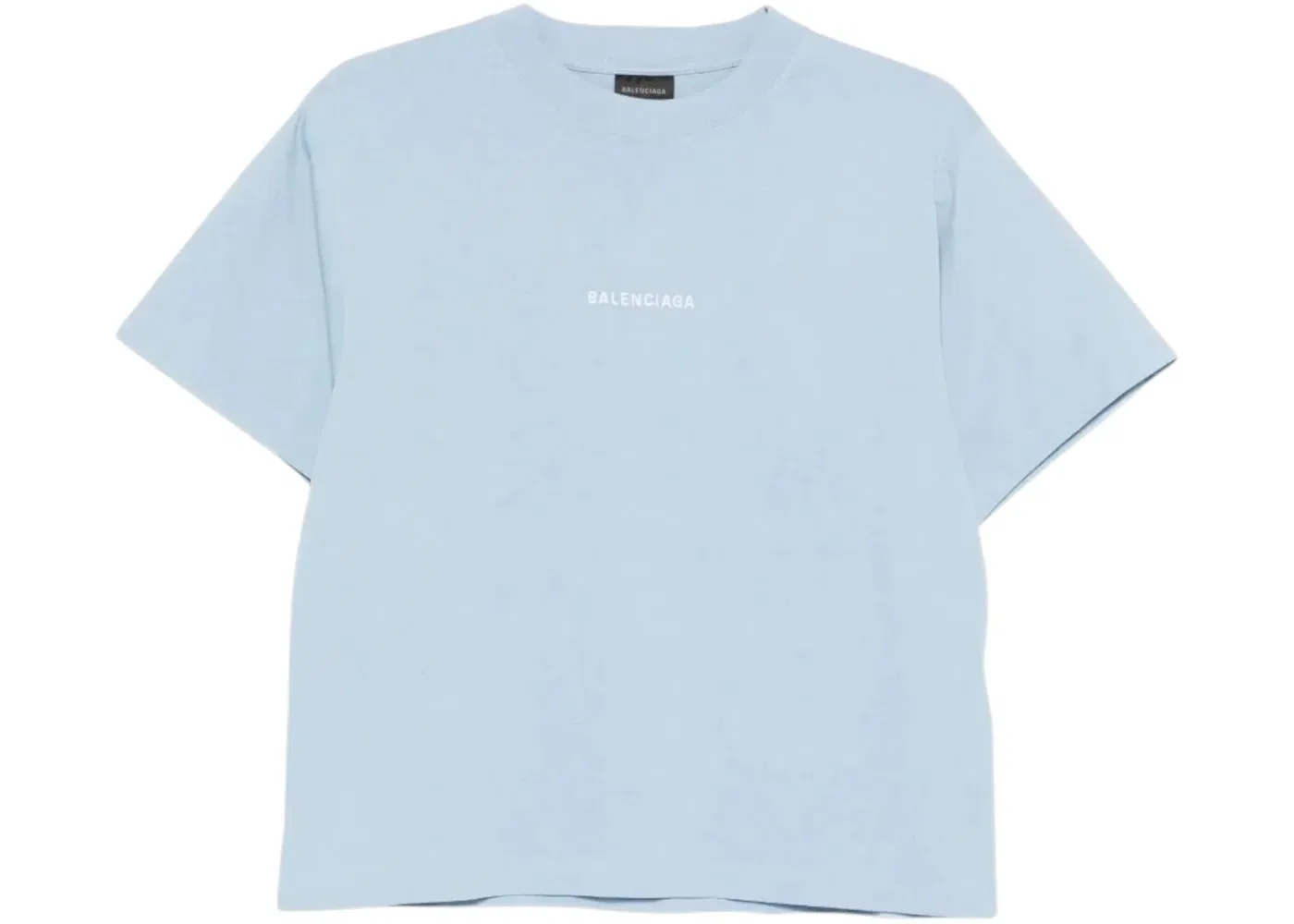 Женская футболка среднего кроя T-shirt Balenciaga, Light Blue/White