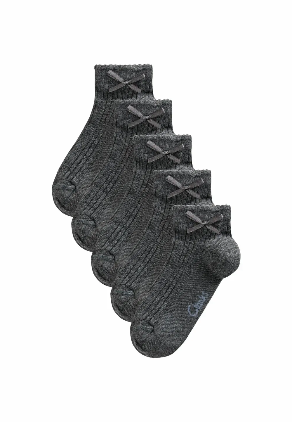 Набор из 5 пар носков для тренировок к началу учебного года - носки Clarks, Grey