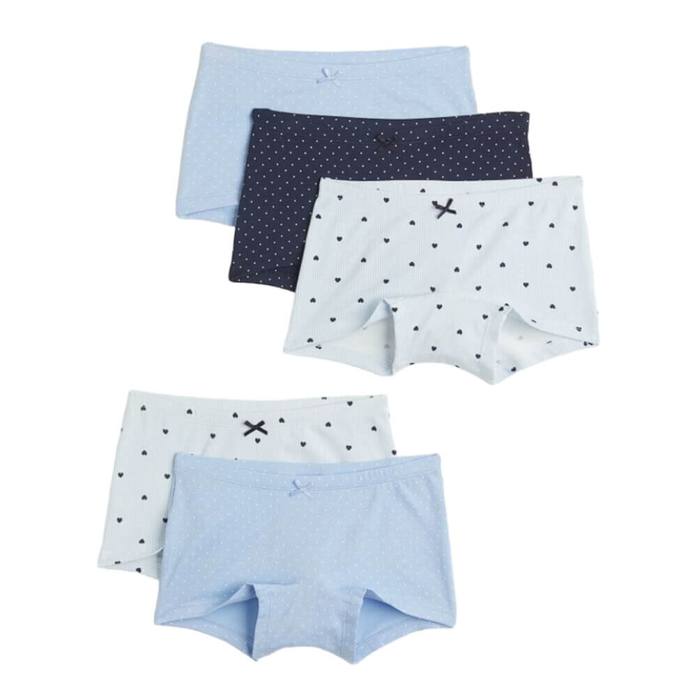 

Комплект из 5 боксеров H&M Hearts, голубой, Синий, Комплект из 5 боксеров H&M Hearts, голубой