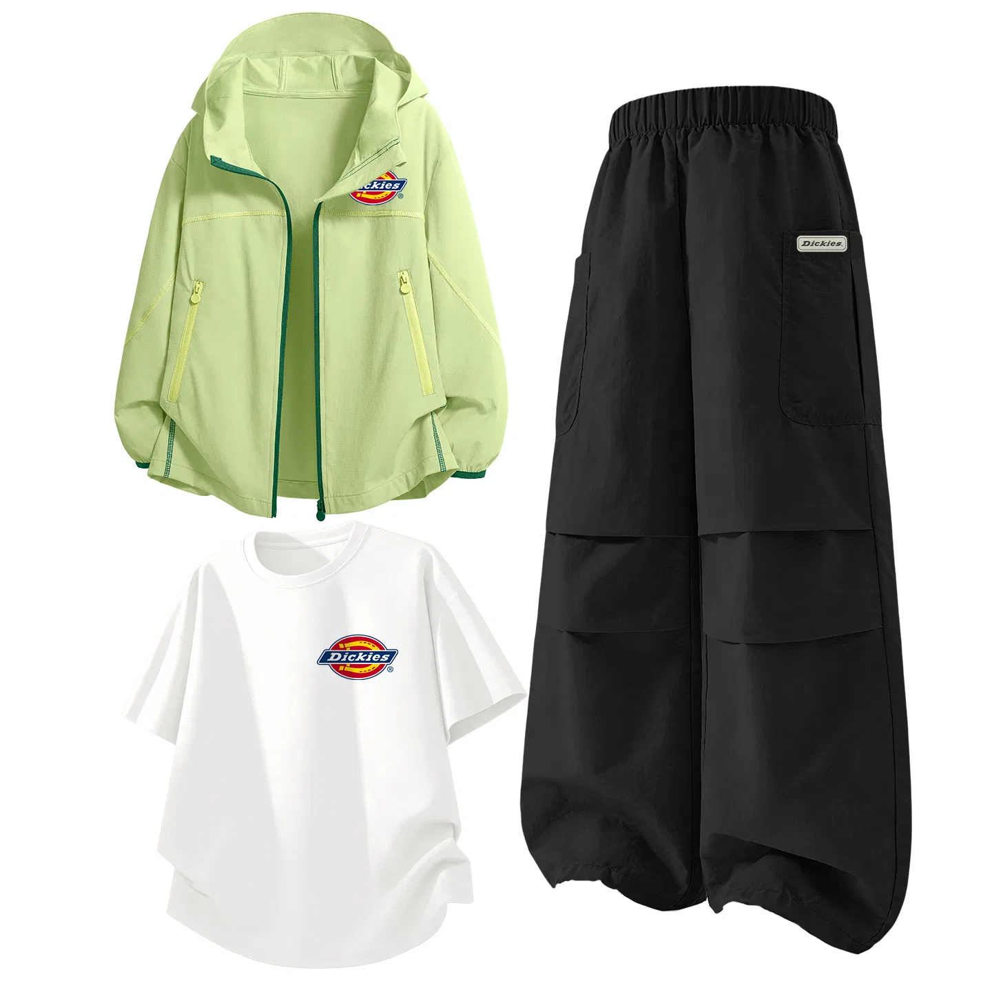 Детский комплект из 3 предметов Dickies, Green/Black/White