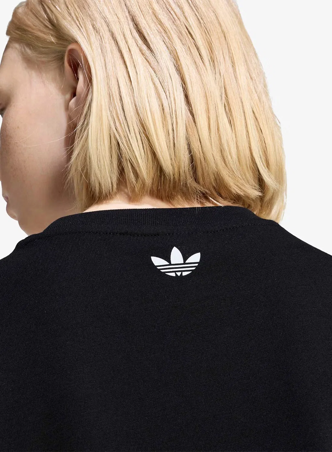 Футболка свободная с принтом Adidas Originals, черный — фото 4