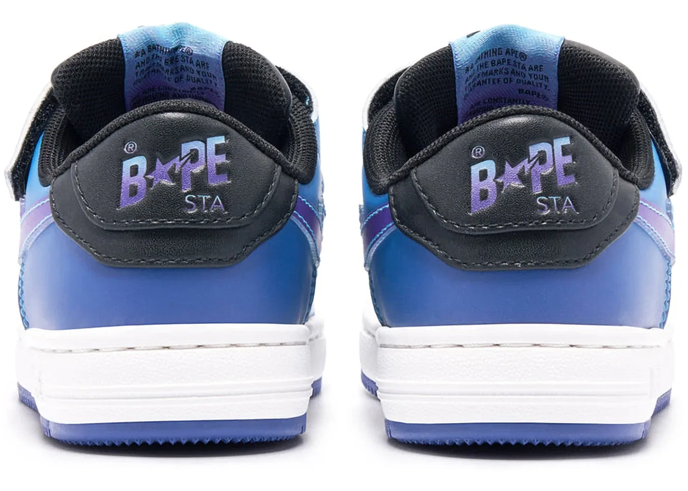 Детские кроссовки Lifestyle с градиентом A Bathing Ape BAPE Sta BAPE, Blue/Black/Purple — фото 3