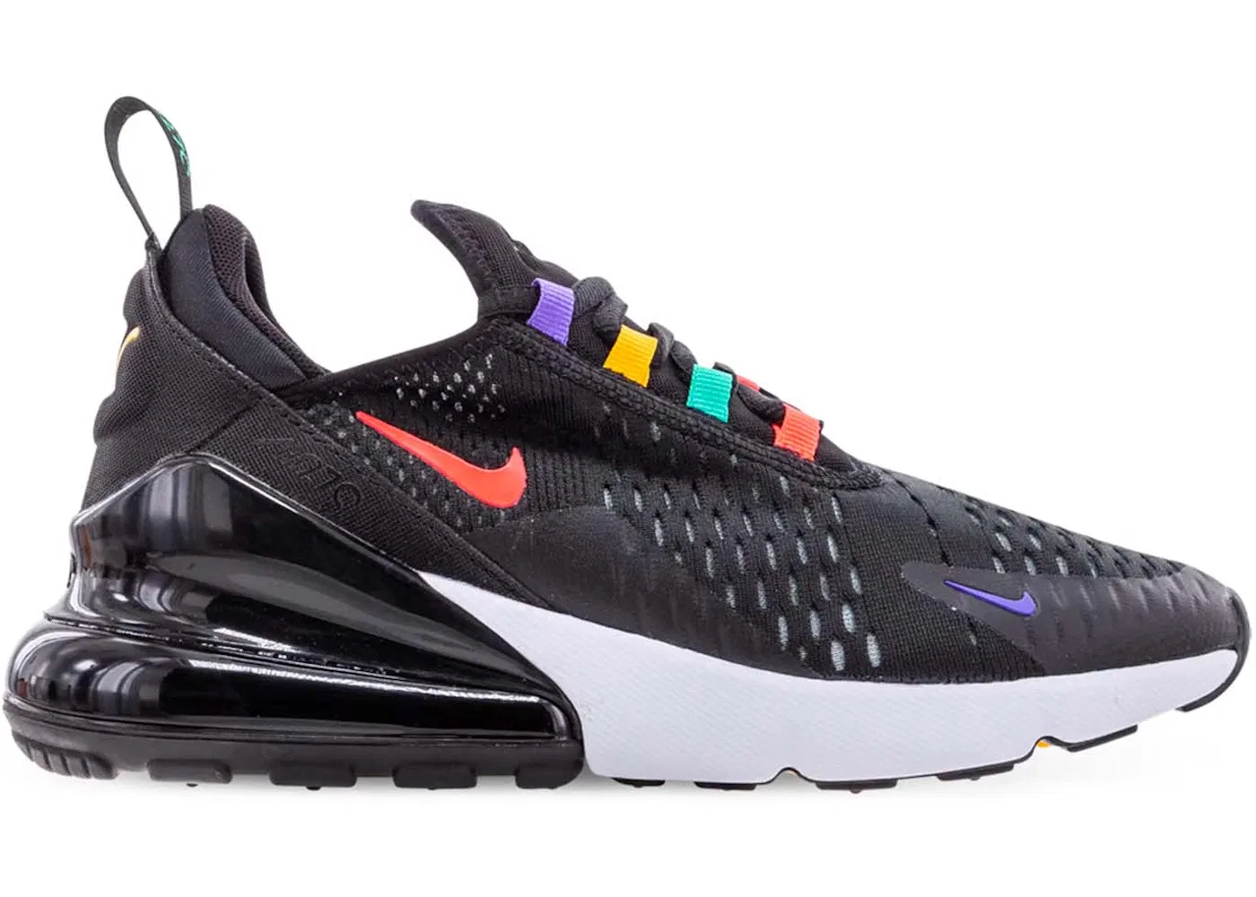 Детские кроссовки Lifestyle с амортизацией Nike Air Max 270, Black/University Gold/Psychic Purple/Flash Crimson