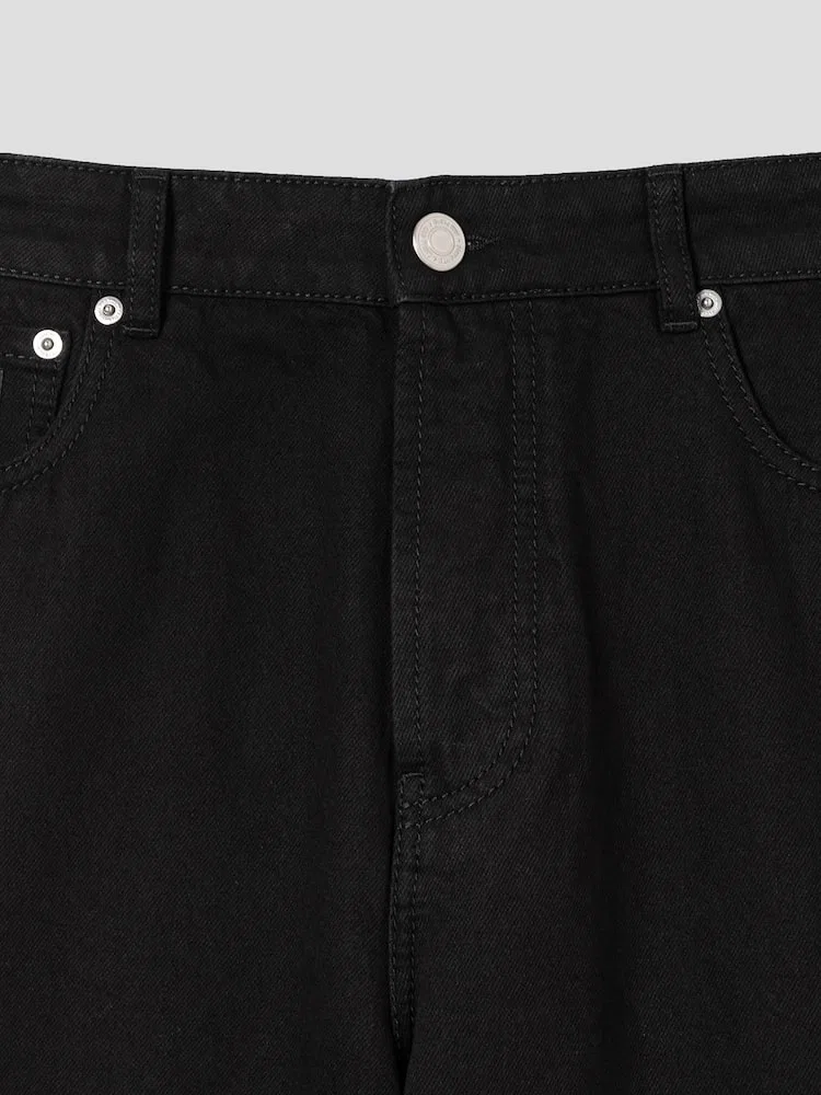 Широкие джинсы Wide Leg Jeans AMI PARIS, Black — фото 3