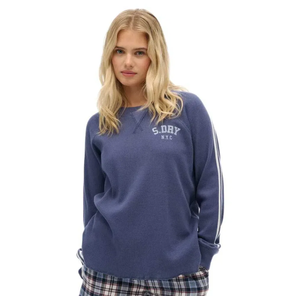 Футболка с длинным рукавом Athletic Essential Graphic Superdry, синий