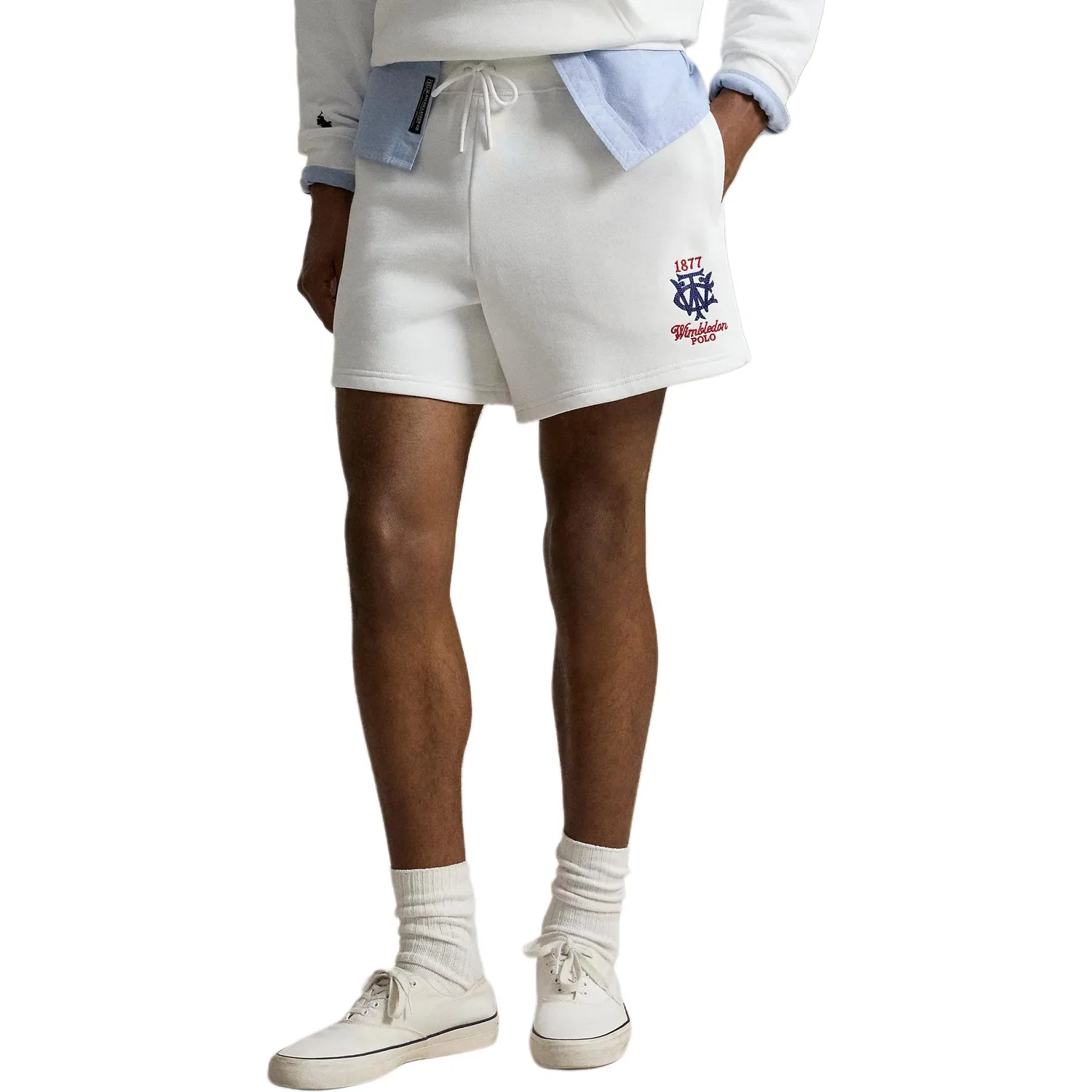 Мужские шорты Casual из коллекции Wimbledon, Polo Ralph Lauren, White — фото 3