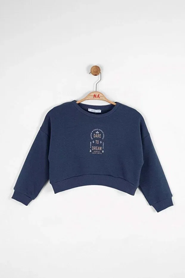 Детские свитшот для девочек с длинным рукавом Nk Kids, Indigo