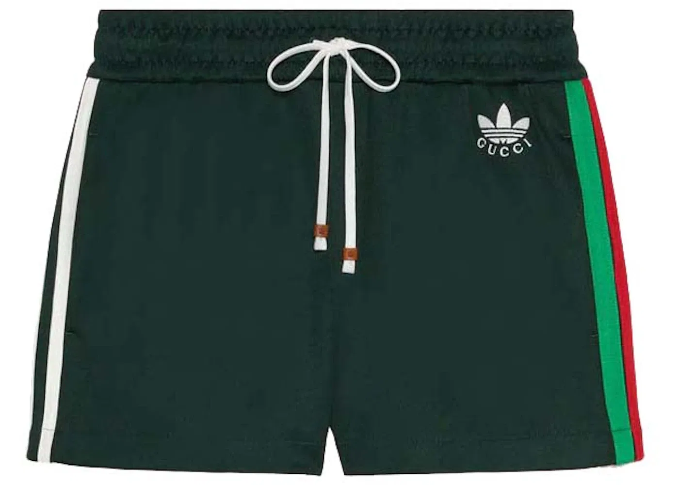 Женские шорты с принтом Gucci x Adidas Jersey Shorts Dark Green Gucci, Dark Green