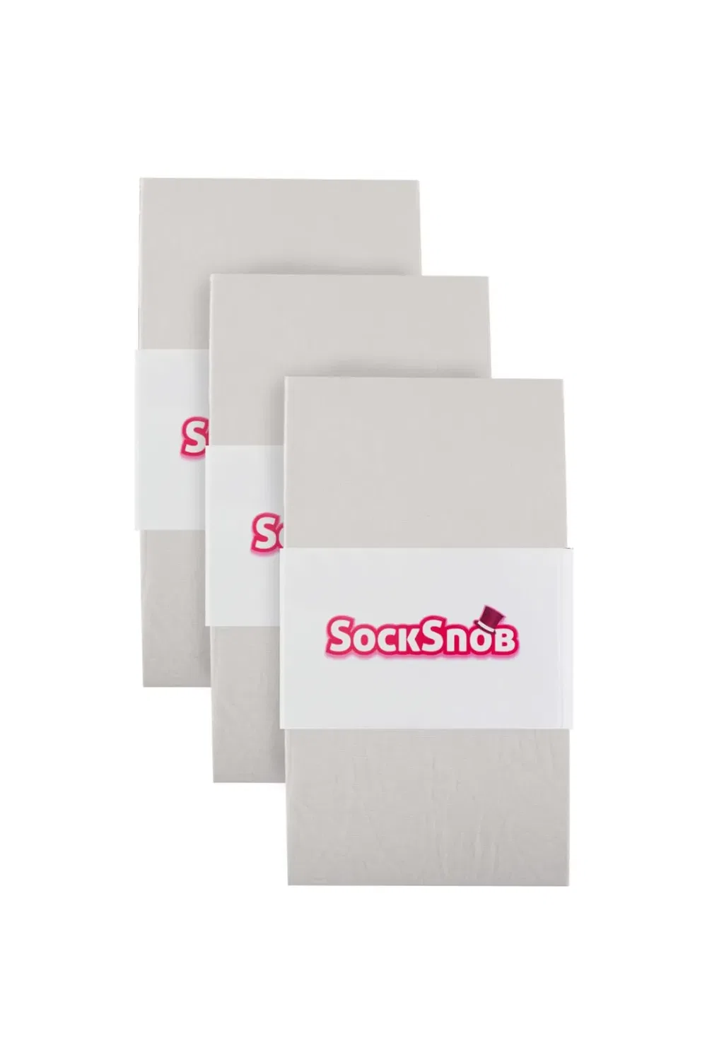 Комплект из 3 пар нейлоновых балетных колготок 70 ден Sock Snob, White — фото 2