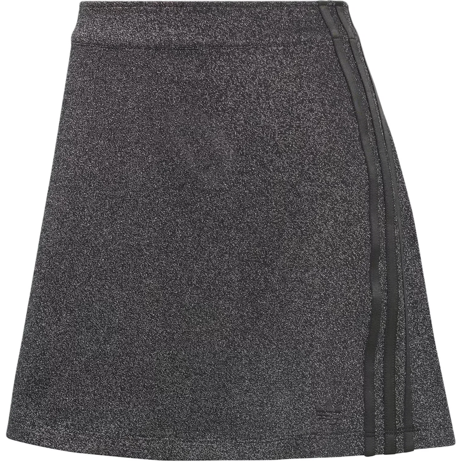 Женская мини-юбка с полосками Lurex Adidas Originals, Black/Silver Metallic