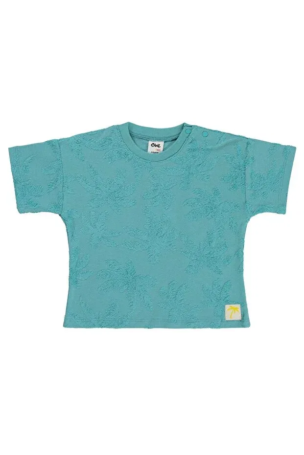 Детская футболка с принтом Palm Tree Embossed Civil Baby, Oil