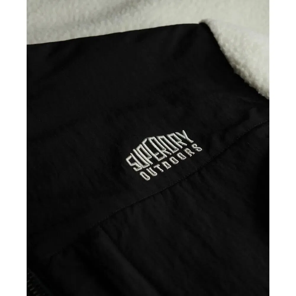 Мужская флисовая куртка Hybrid Superdry, Schwarz — фото 2