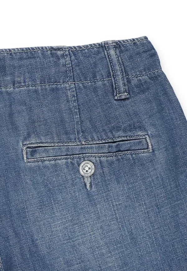 Шорты хлопковые Denim shorts Polo Ralph Lauren, синий — фото 3