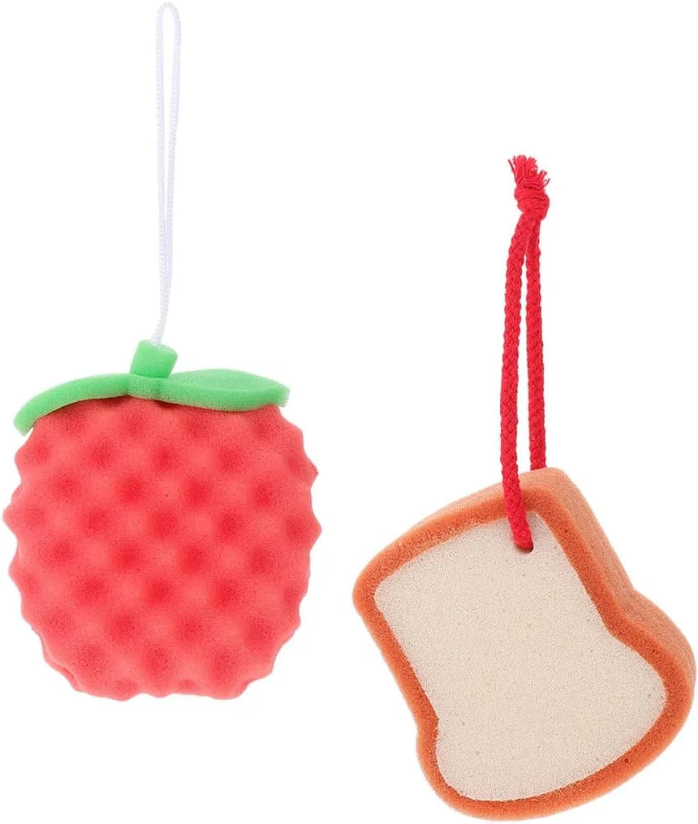 Мочалка для тела из нейлона с мягким пилингом, POPETPOP, 2 шт, 17x14x4.5 см