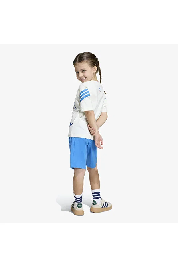 Детский комплект для девочек с принтом Marvel Kids Adidas, Blue — фото 3