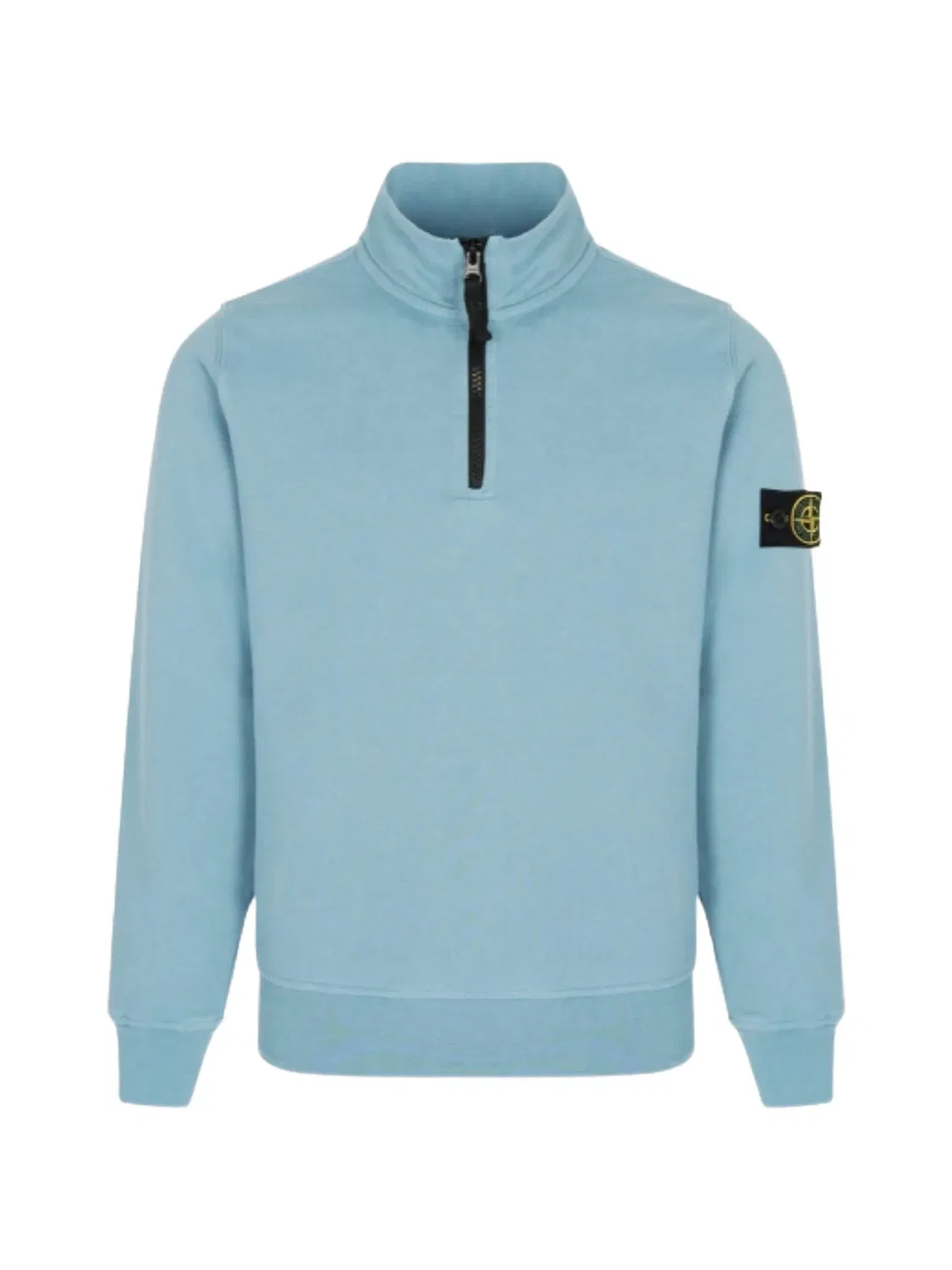 Свитер с молнией и нашивкой-логотипом Stone Island Junior, синий