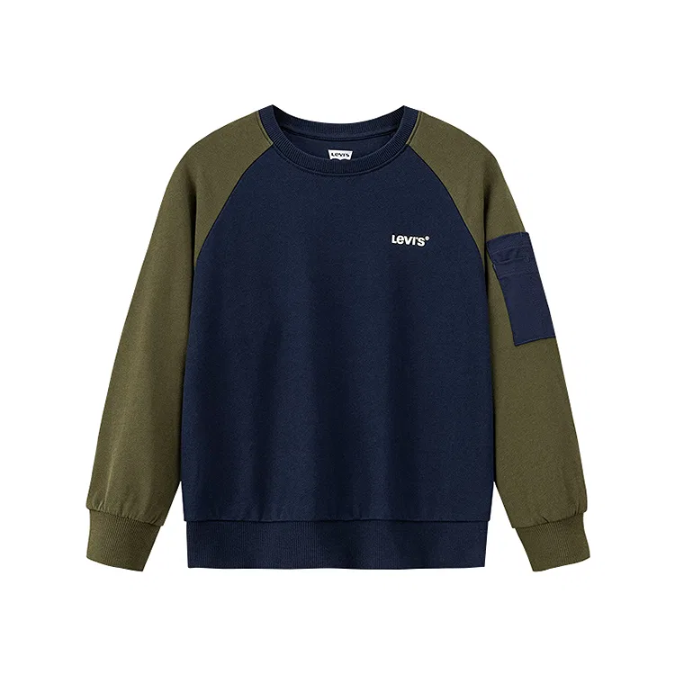 Детский свитшот с круглым вырезом Levi's, Dark Indigo