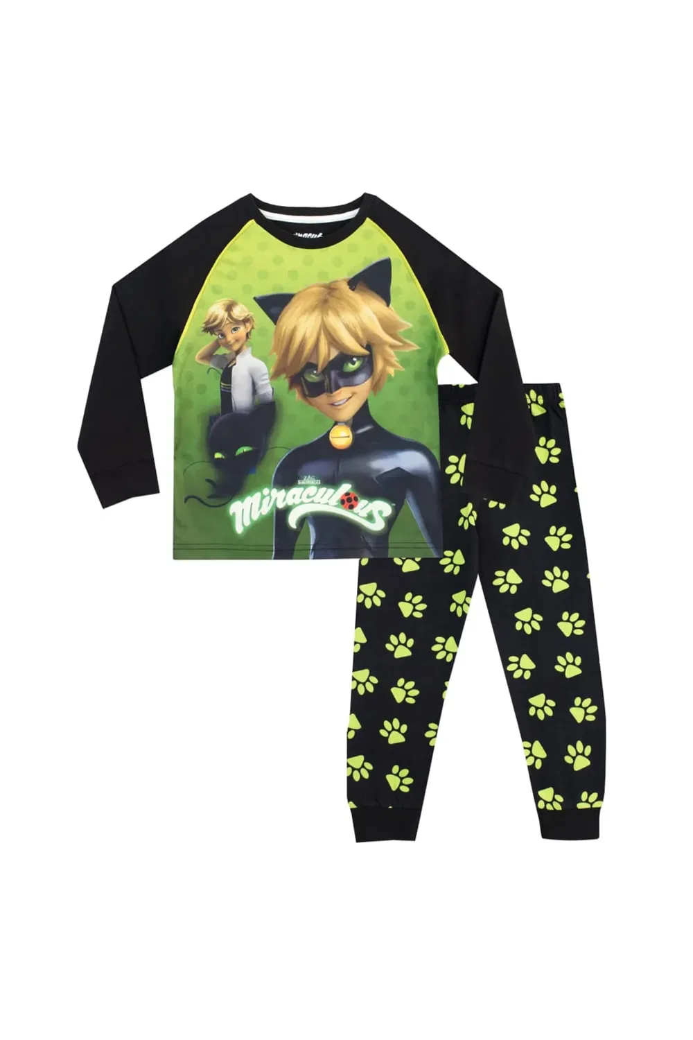 Пижама с принтом Footprints Miraculous, Black