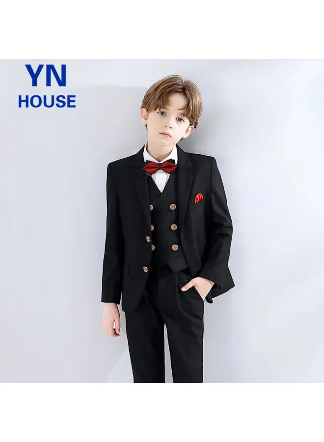 Комплект костюм детский с пиджаком для мальчика Yinuofang, черный — фото 2