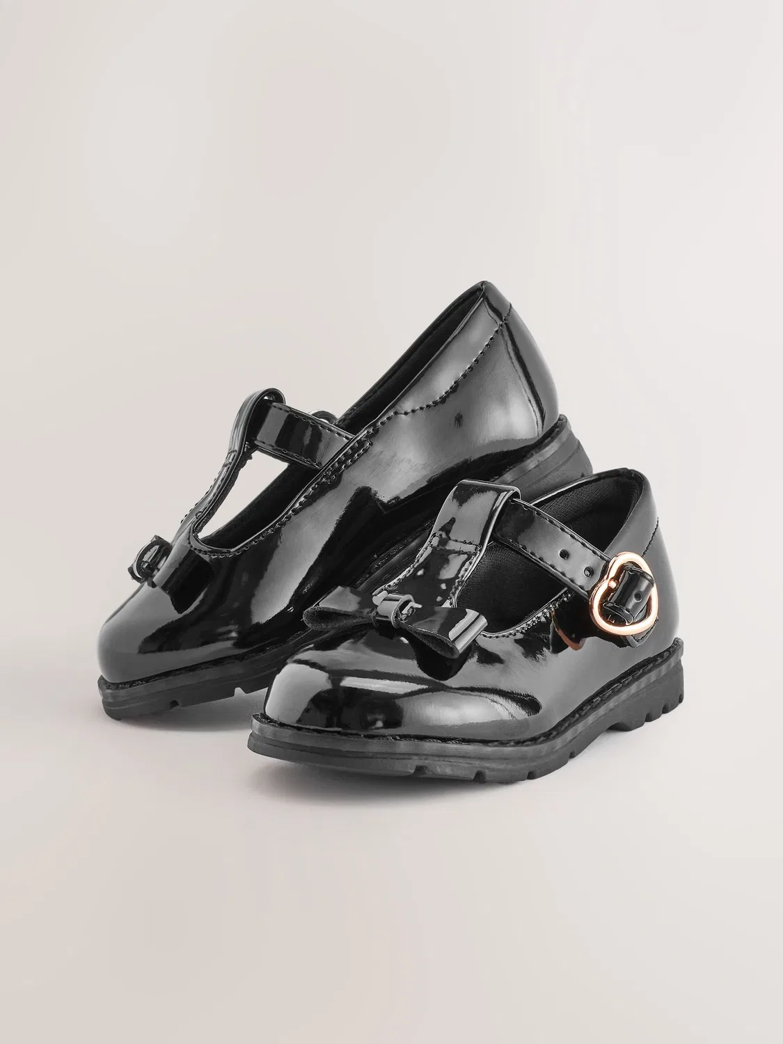 Туфли для школы, широкий полнота, Black Patent Next, черный лакированный — фото 3
