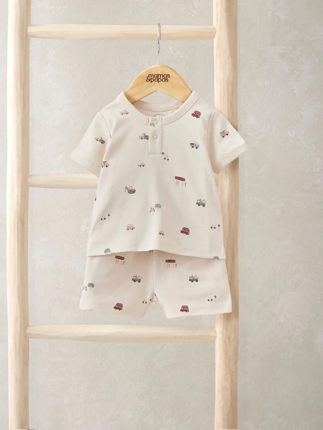 Пижама Little Explorer Jersey Short Mamas & Papas, кремовый