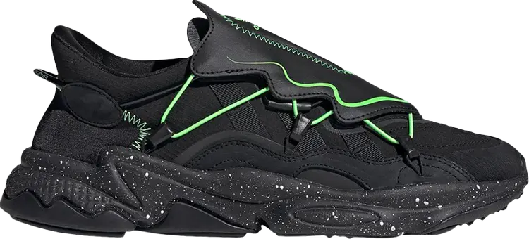 

Кроссовки Adidas Ozweego 'Black Solar Green', черный