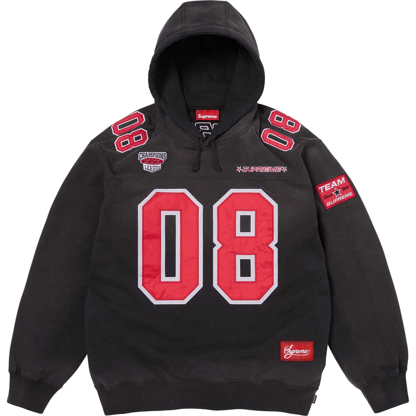 Детская худи Supreme SS26 Sweatshirts Unisex Hooded Non Detachable Moderate, Black