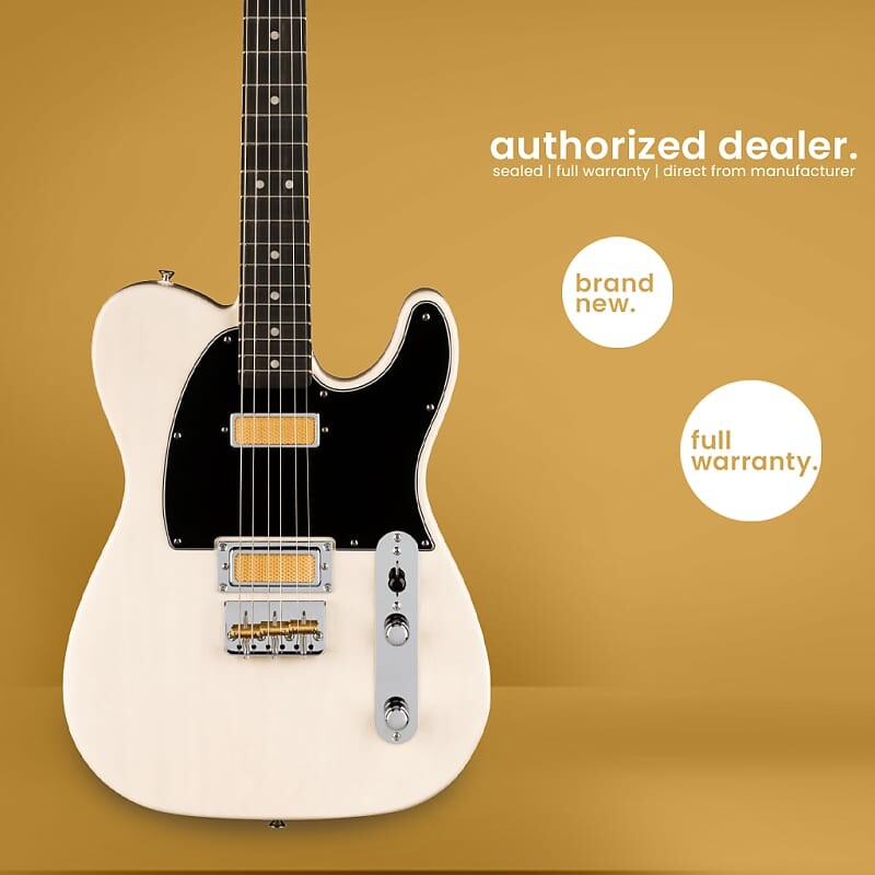 

Телекастер Fender Gold Foil - накладка на гриф черного дерева - белый блонд