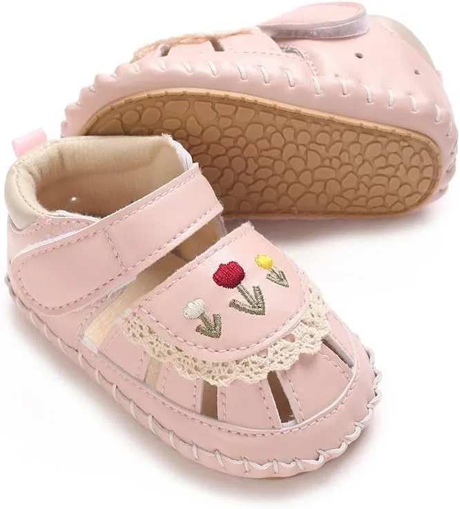 Детские туфли Мэри Джейн для девочек с вышивкой Princess Purepips, Pink — фото 3