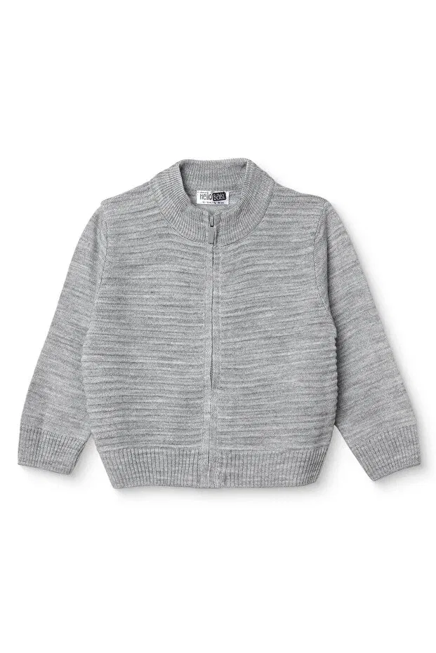 Детский кардиган для мальчиков с длинным рукавом Ebebek Hello Baby, Gray Melange