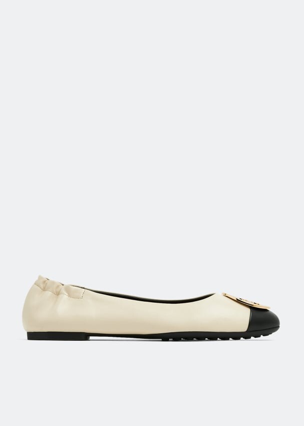 

Балетки TORY BURCH Claire Cap-Toe ballet flats, бежевый