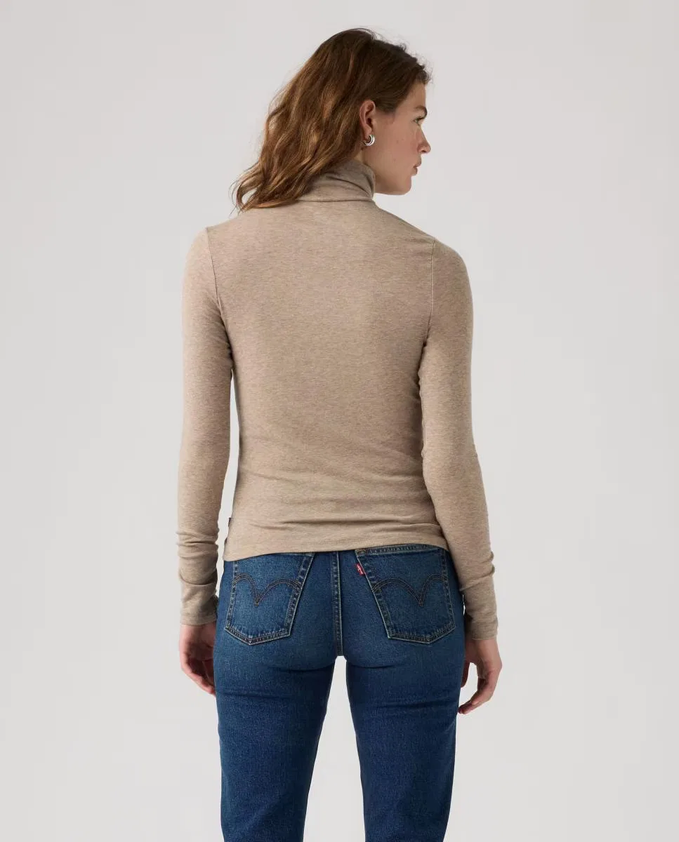 Женская футболка с длинным рукавом, Levi's, светло-коричневый — фото 2