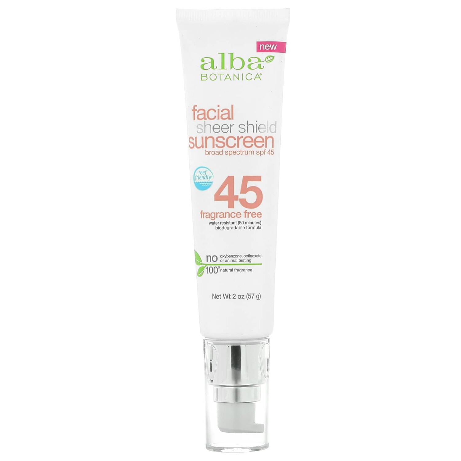 

Солнцезащитное Средство Alba Botanica SPF 45 для лица, 57 г