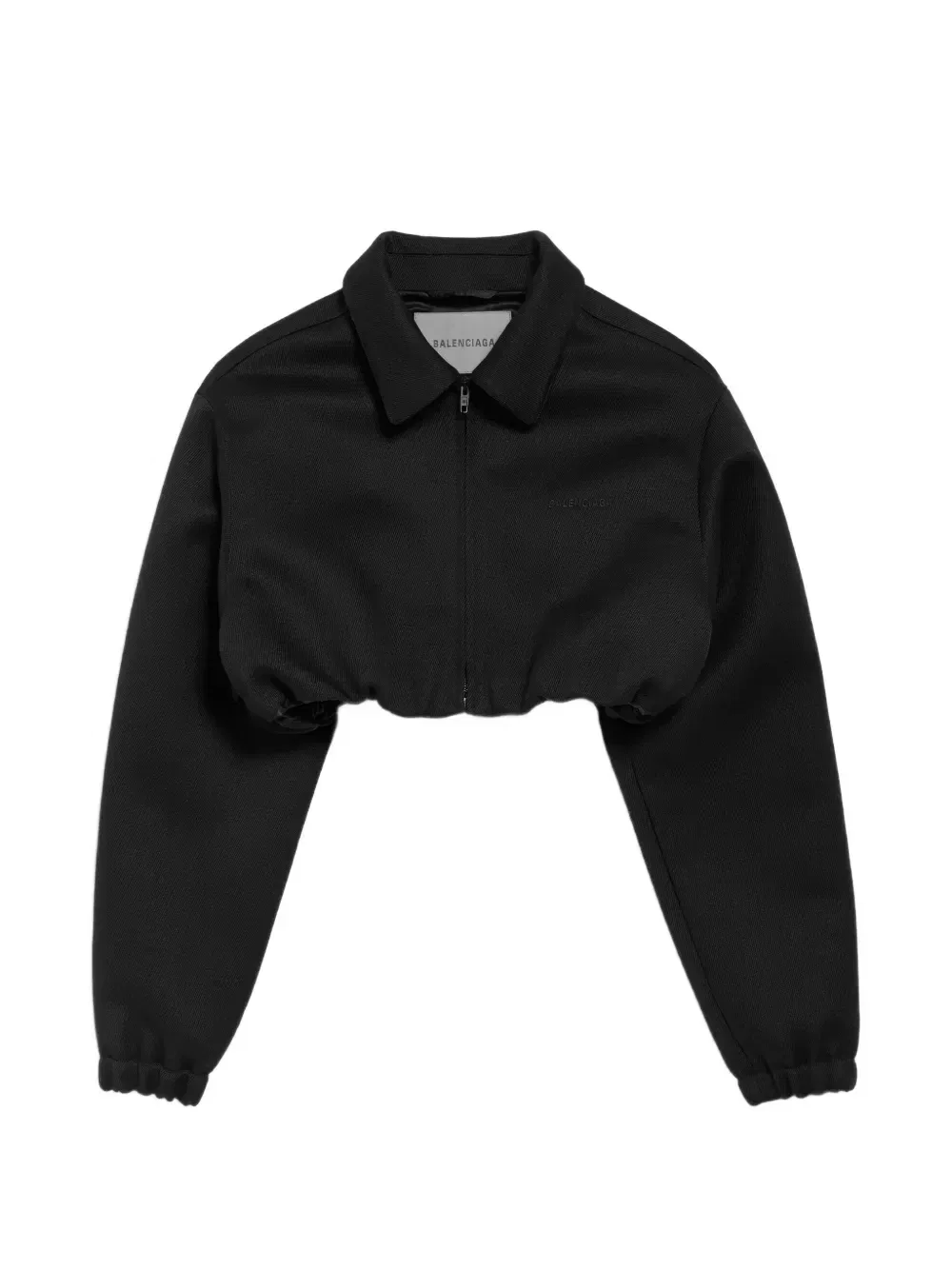 Укороченная куртка с классическим ворником Balenciaga, черный