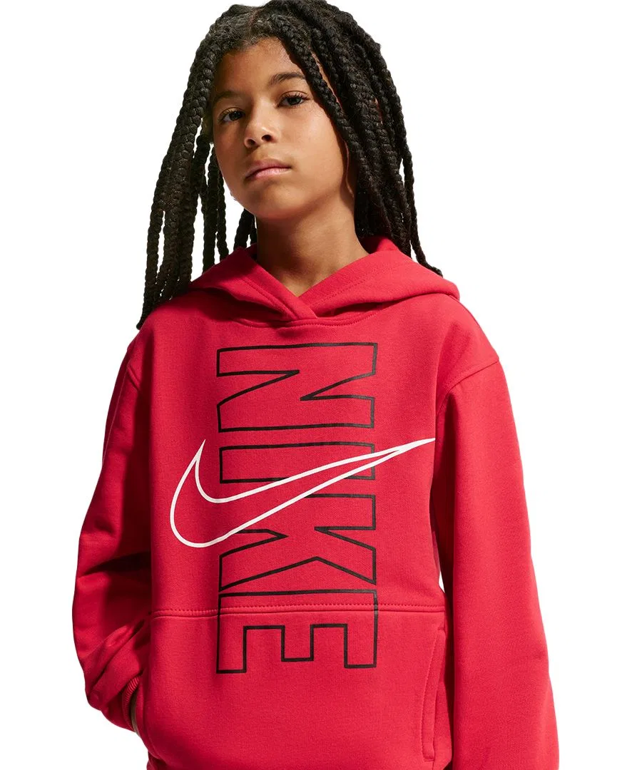 Худи из флиса с длинным рукавом Club Fleece Nike, Gym Red — фото 3