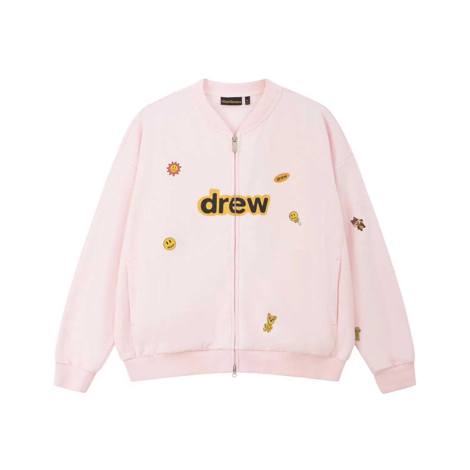 Детский свитшот с воротником-стойкой Drew house, Cherry Blossom Pink