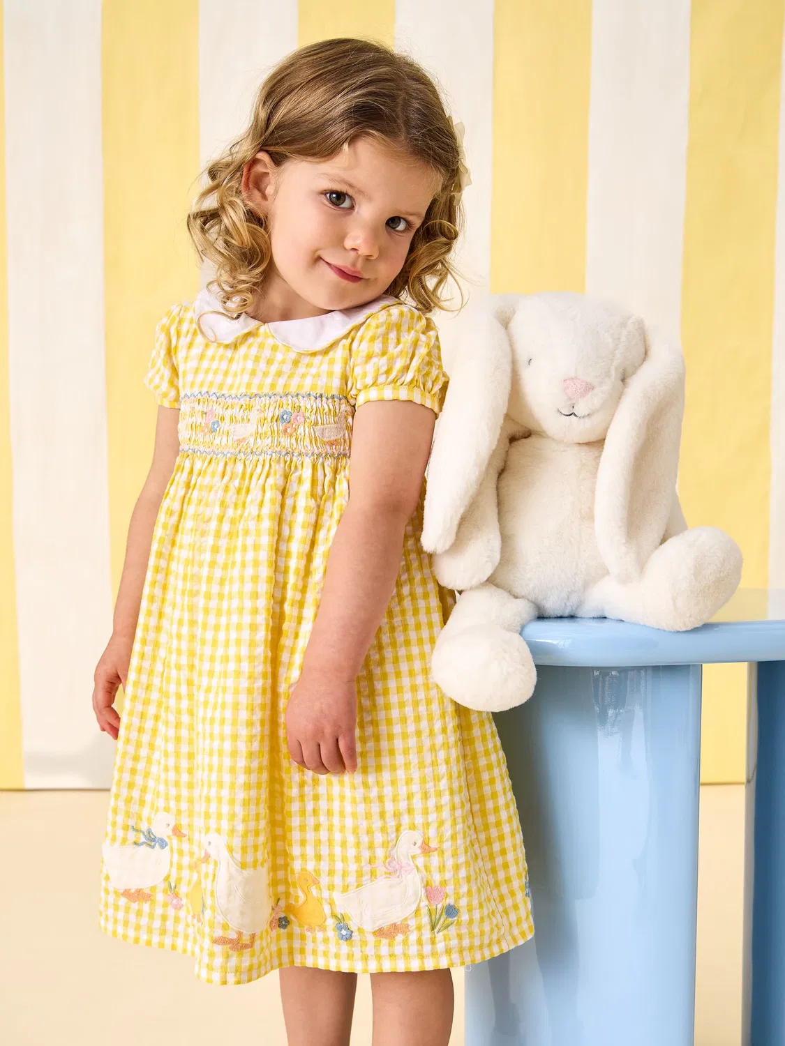 Платье с смокингом и аппликацией, JoJo Maman Bébé, Yellow Duck