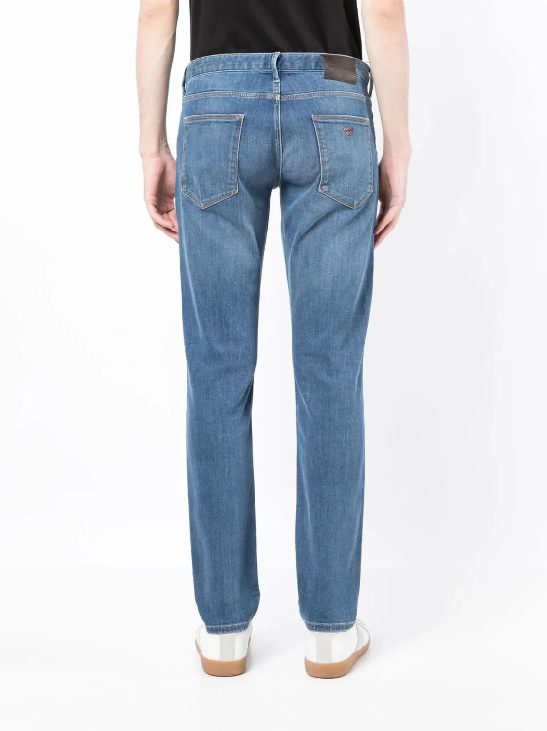 Emporio Armani Джинсы Slim-Cut в Средне-Синем Цвете — фото 3