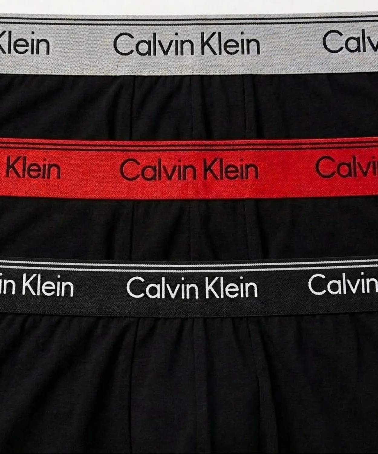 Мужские трусы-боксеры с низкой посадкой, комплект из 3 штук Calvin Klein, Red — фото 3