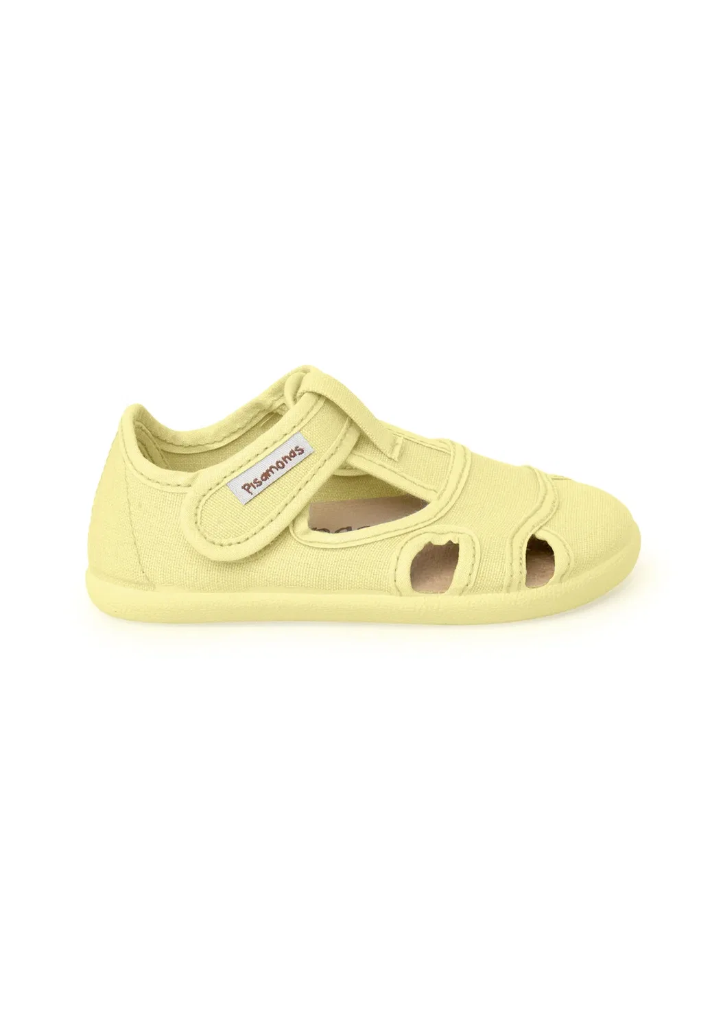 Sandalias barefoot niños lona cierre ancho - прогулочные сандалии Pisamonas, Limón